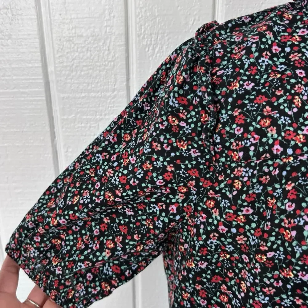 Madewell floral blouse